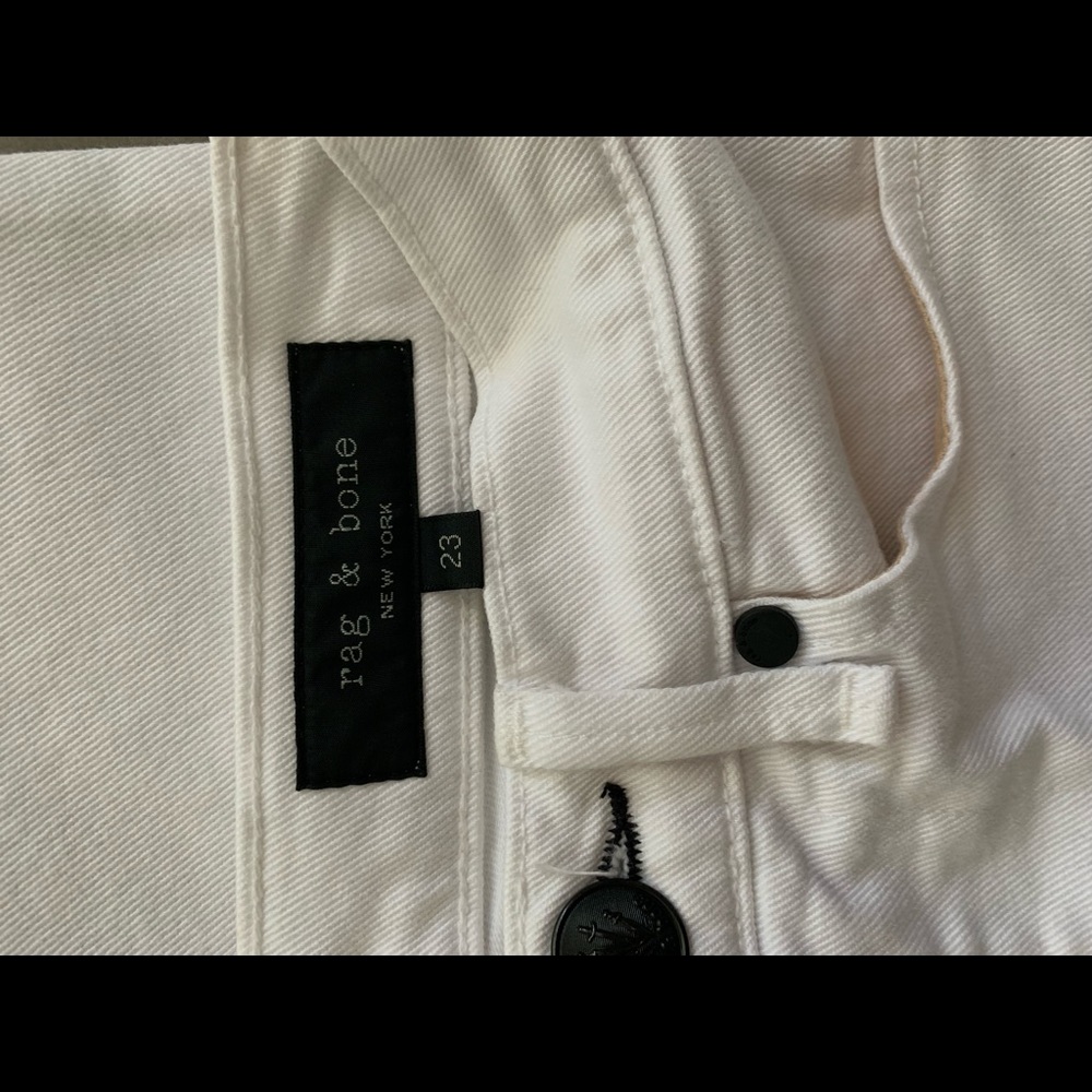rag & bone || white ankle cigarette jean - size 23 - Picture 4 of 6